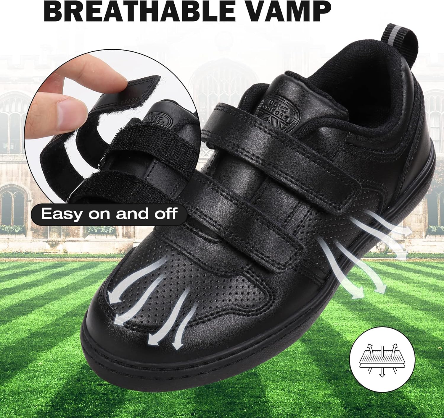 UOVO Boys School Shoes Uniform Black Dress Shoes for Kids - Image 5