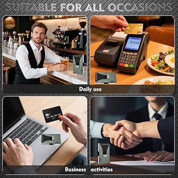 Minimalist Wallet with Money Clip for Men, Premium Metal Wallets for RFID Blocking, Mens Minimalist Slim Wallet, Thin Credit Card Holder Wallet for Men & Women as Gifts (Green)