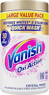 Gold Oxi Action Stain Remover & Whitening Booster Powder, For Whites,Removes Tough Stains Even at 20°C, Restores Whiteness of Greyed Fabrics,Add a Scoop in Every Wash for Best Results,1.41Kg