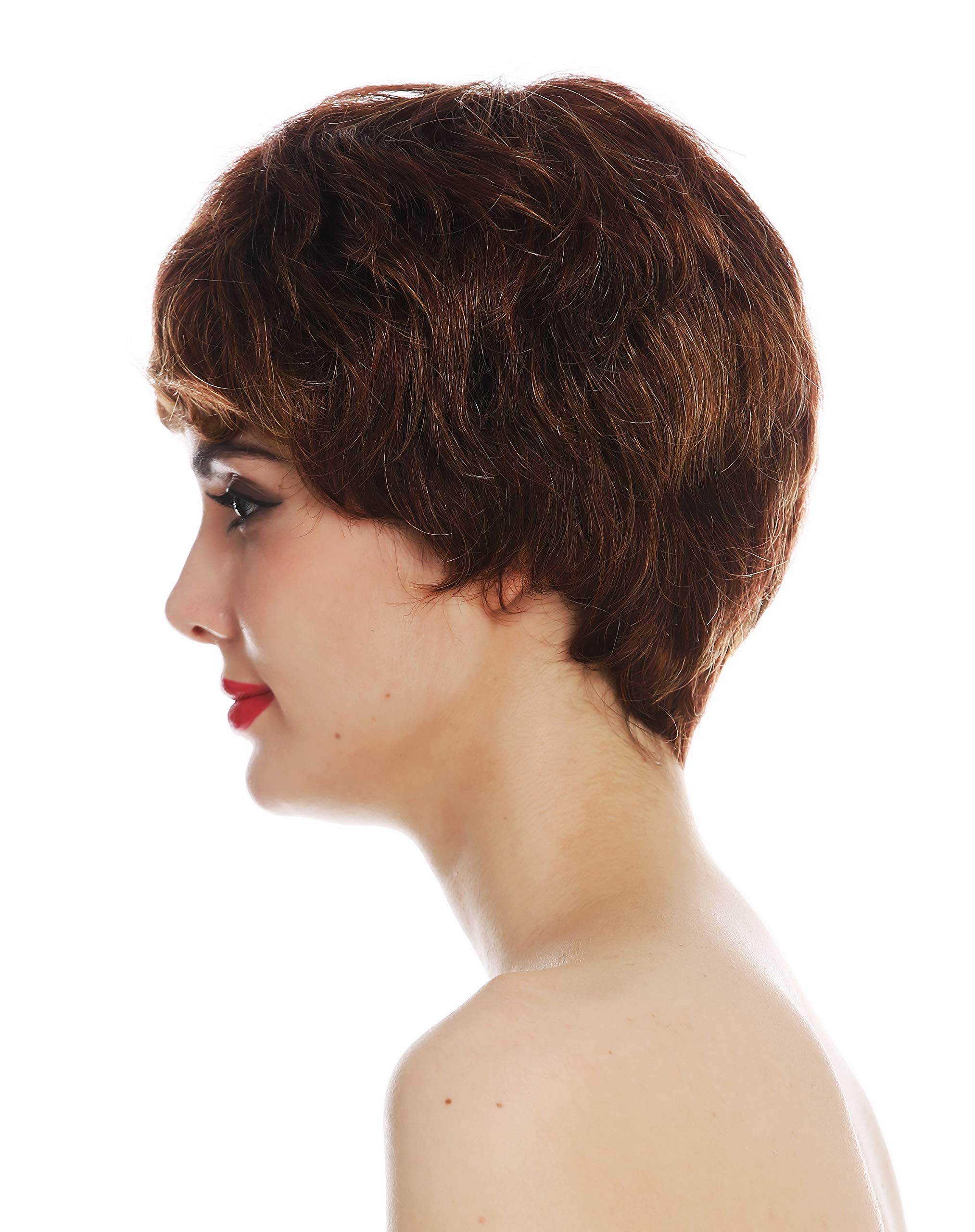 WIG ME UP - PAM-MT-R916H wig women's wig monofilament short androgynous brown highlights light brown, Brown-mix, 23 inch - Image 4