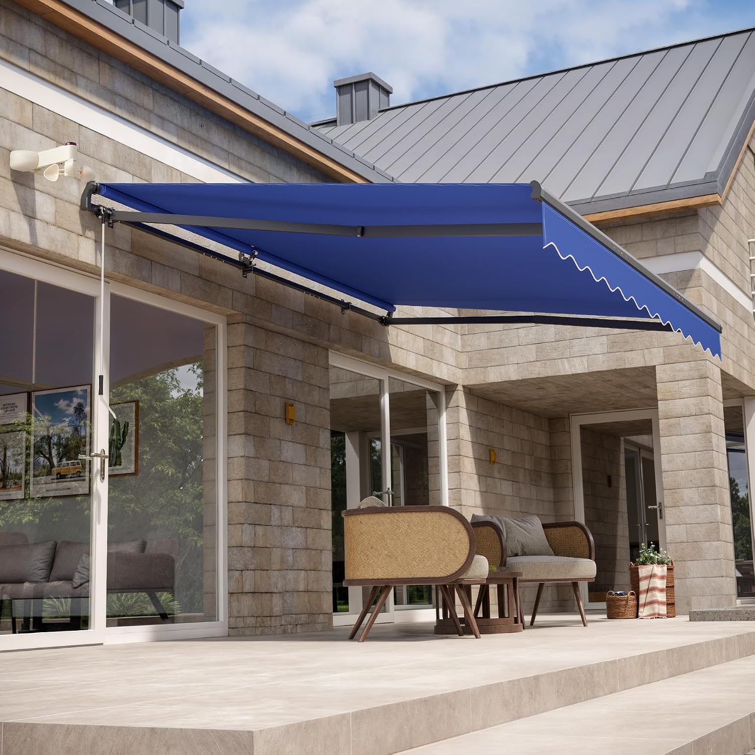 Amazon.com : CO-Z 14 x 10 ft Electric Retractable Awning, Powered ...