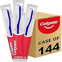 Vista 1 de Colgate Soft Toothbrushes, Bulk Toothbrushes, Individually Wrapped Toothbrushes for Adults, Case of 144