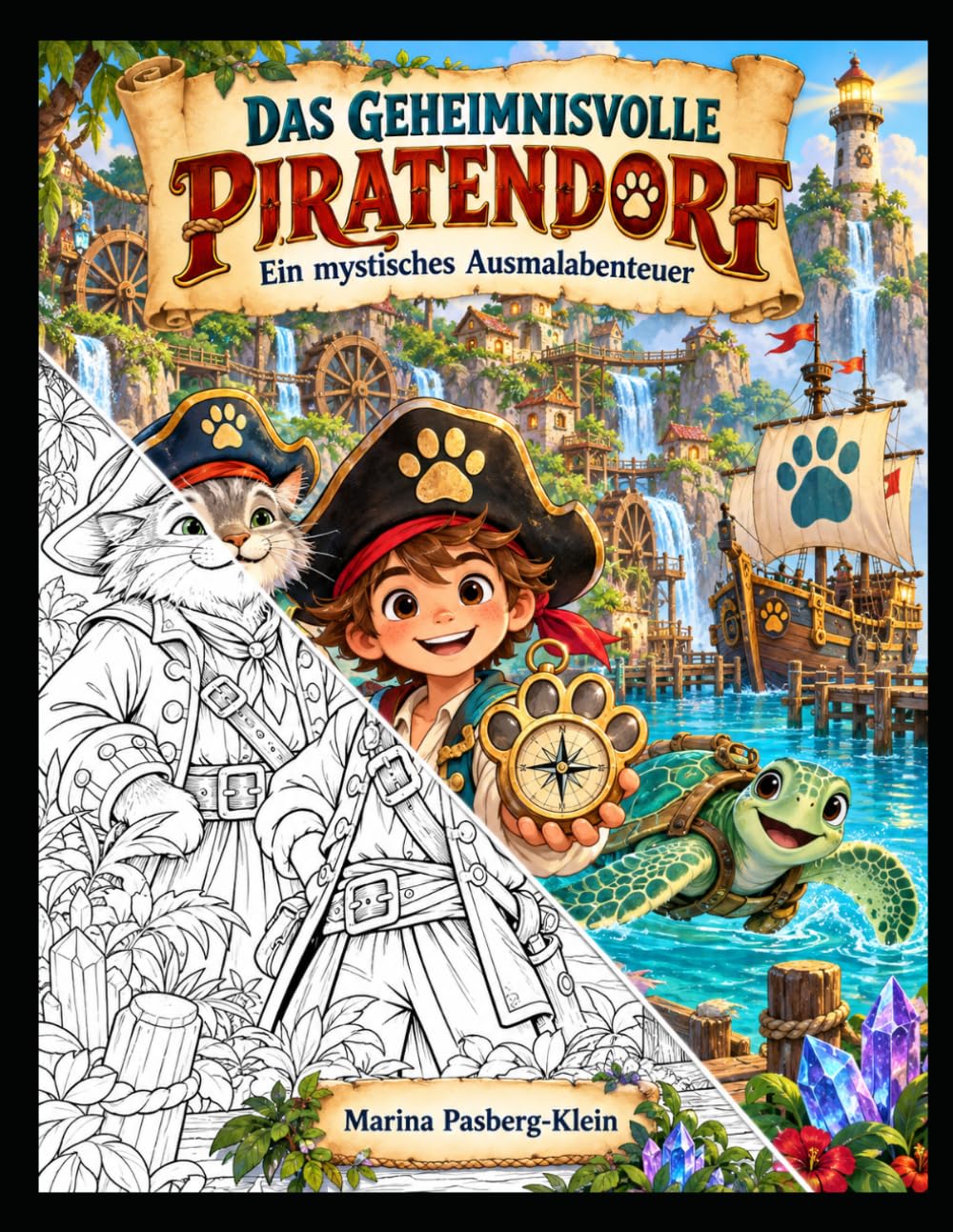 Das Geheimnisvolle Piratendorf: Ein Mystisches Ausmalbuch