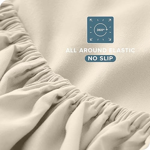 Miniatura 6 de Bare Home Juego de sábanas de microfibra ultrasuave de 1800 hilos, doble cepillado, bolsillos profundos, ajuste fácil, juego de 4 piezas (tamaño