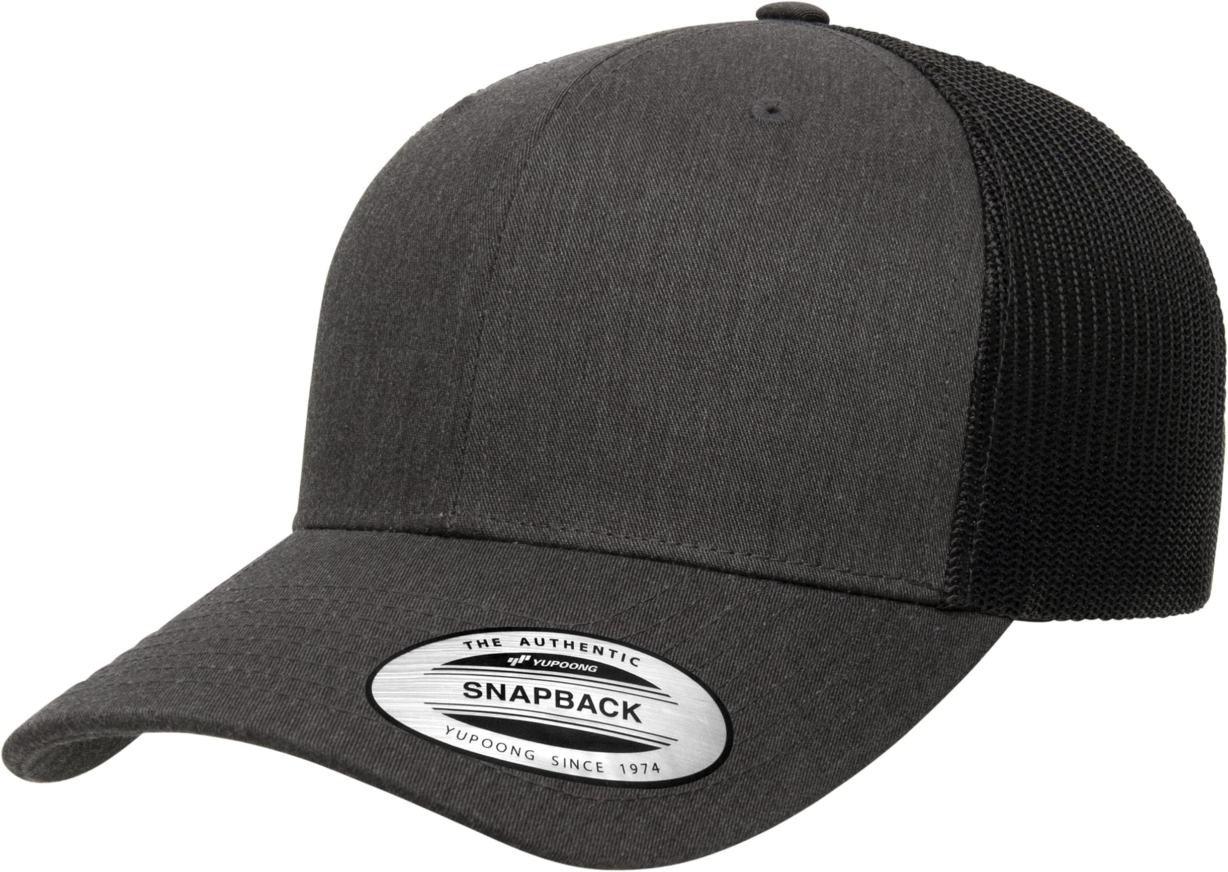Men's YP Classics Retro Trucker Hat, Dark Heather, One Size