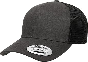 Yupoong Men's YP Classics Retro Trucker Hat, Dark Heather, One Size
