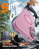 Vista 70 de TOCOL Funda magnética para iPhone 15 Pro Max, protección completa mejorada de la cámara, compatible con Magsafe, protección contra caídas, funda