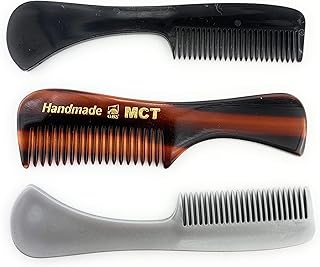 G.B.S Men and Women Facial Comb Set- Pack of 3, Unbreakable Fine Toothed Mustache Comb, Eyebrow Comb- Portable Pocket Size...