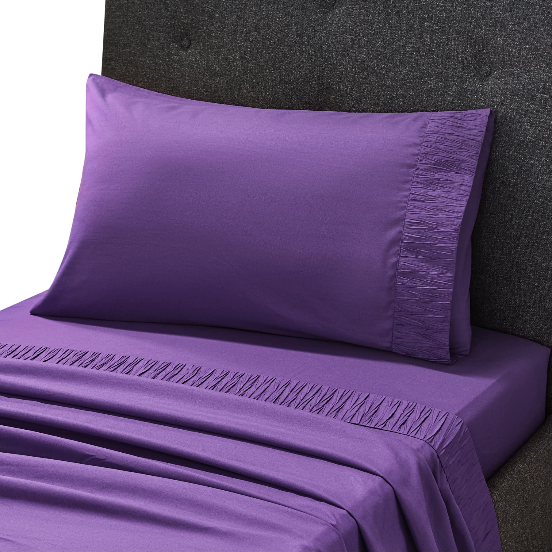 Buy Bedsure Twin XL Sheets Set for College Purple Soft 1800 Bed Extra