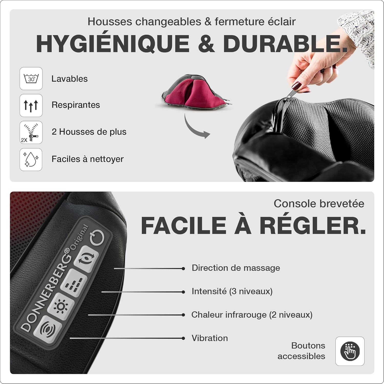 Image showing the removable cover being detached from the massager