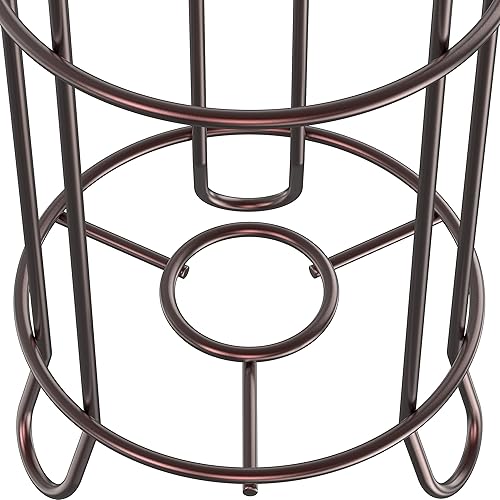 Miniatura 5 de Simple Houseware Soporte para rollo de papel higiénico para baño con soporte para teléfono celular, color bronce