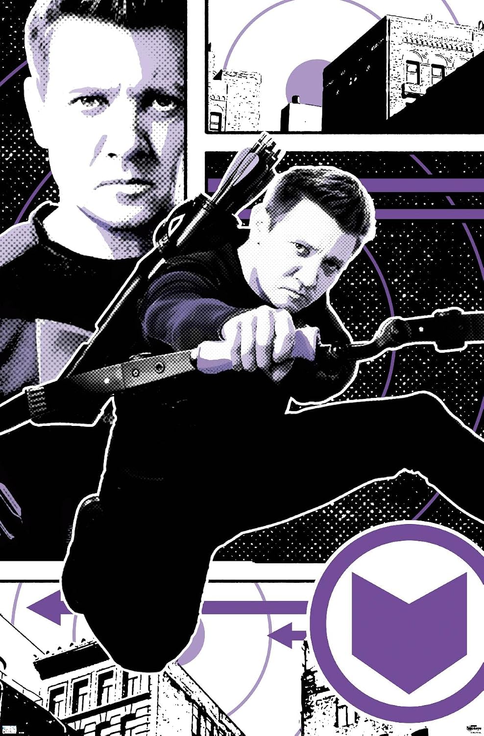 Trends International Marvel Hawkeye - Hawkeye Bow Wall Poster, 34L x 22.4W, Premium Unframed Version