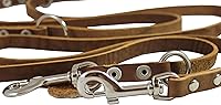 Vista 2 de Correa de perro de cuero multifuncional europea de 6 vías, correa ajustable Schutzhund de 49"-94" de largo, 3/8" de ancho (0.394 in) Cachorros