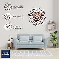 Vista 3 de Riverside Designs adorno de sol de acero para exteriores, decoración para pared Cobre