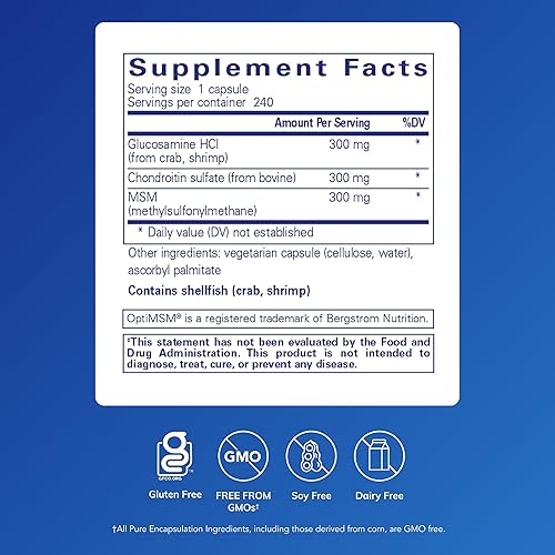 Miniatura 2 de Pure Encapsulations Glucosamina y condroitina con MSM - Apoya la salud de las articulaciones y la formación normal del cartílago* - Mantiene