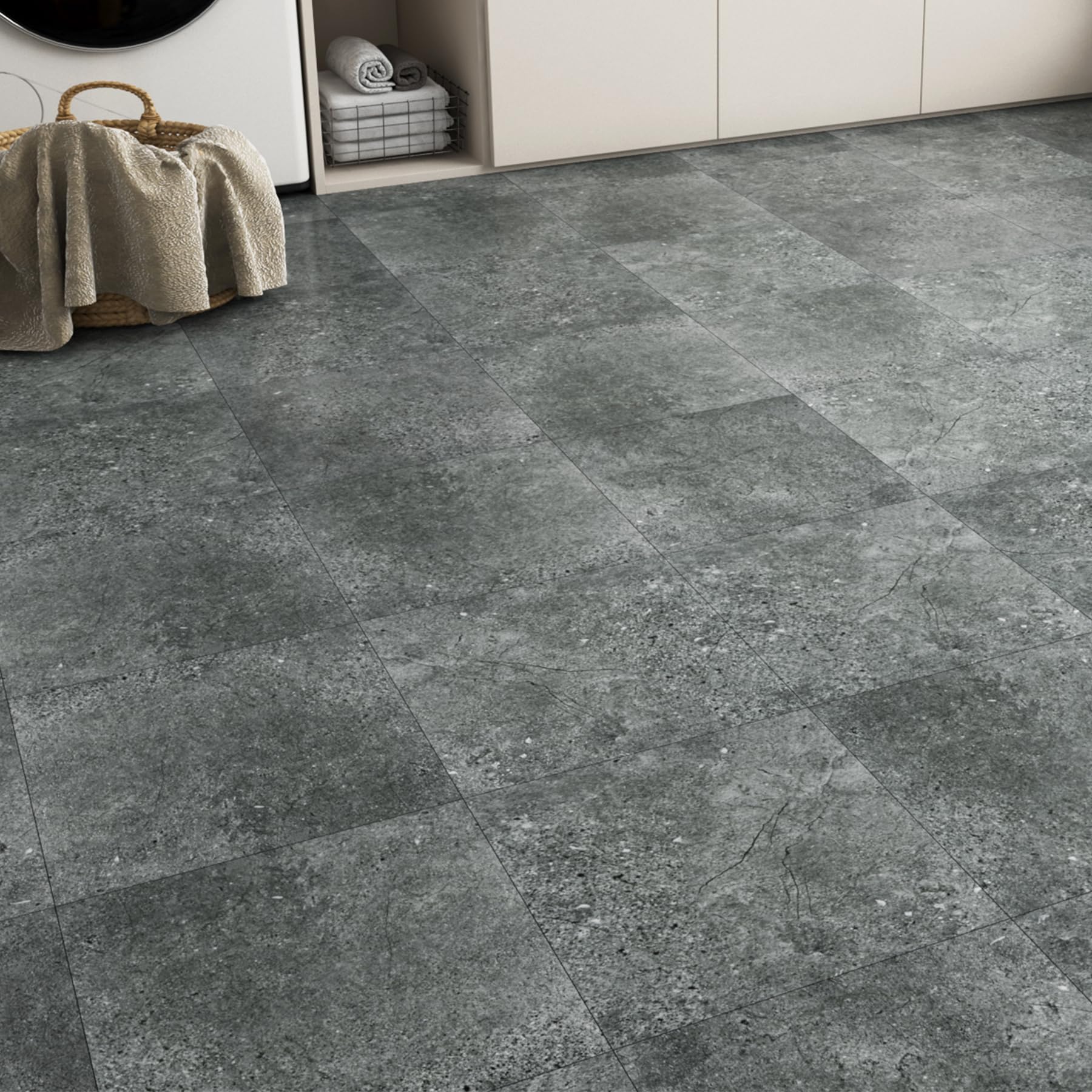 Decotalk Adesivi Per Piastrelle Effetto Cemento Pavimento Grigio 30X30cm 30 Pezzi Rivestimento Pavimento Adesivo Piastrelle Cucina Pavimenti Impermeabili PVC Adesivi Grigie Camera da Letto