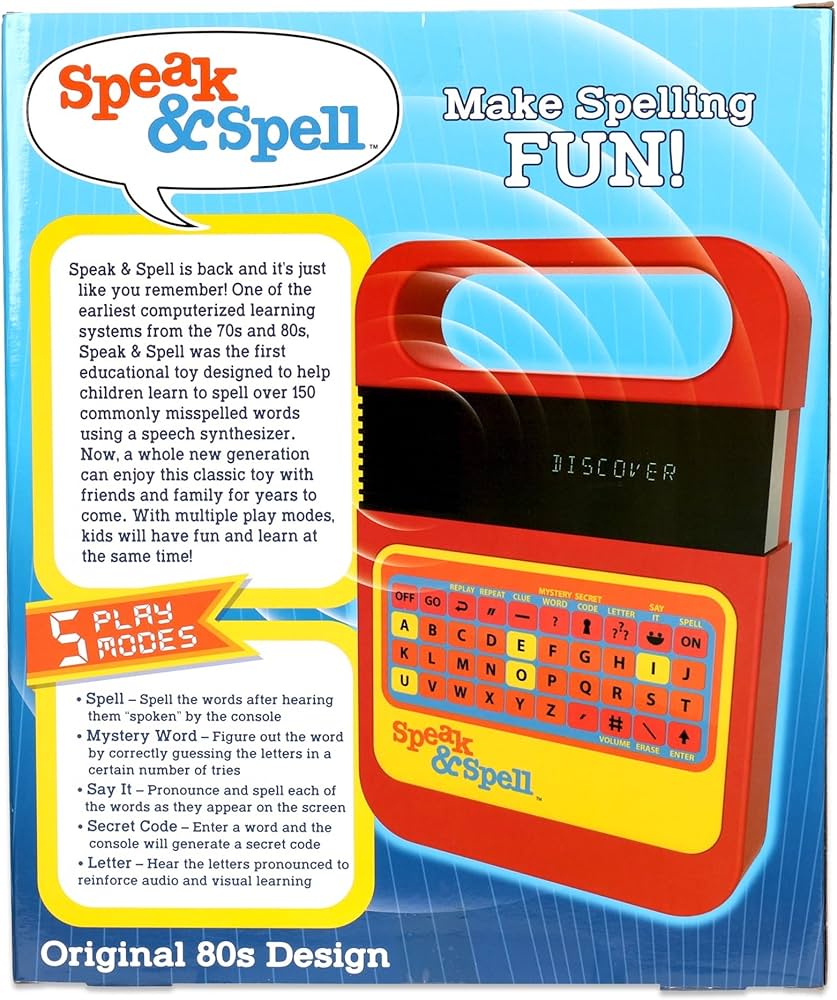 スピークアンドスペル Amazon.com: Speak & Spell Electronic Game - Educational Learning