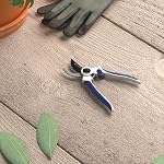 Amazon Basics Pruners professionnels, Pruneaux pour jardinage, 7-inch Ciseaux de jardin de contournement en acier bleu