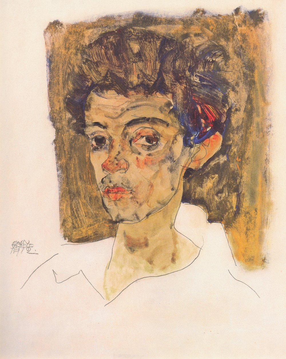 Lámina Egon Schiele - Hintergrund de 1912 para decorar tu salón mate 6