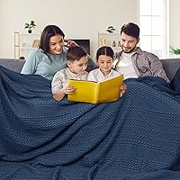 Vista 11 de PHF - Manta de punto gofre 100% algodón King, suave, ligera, transpirable, acogedora, de verano, para cama, tejida, estética, decoración del hogar