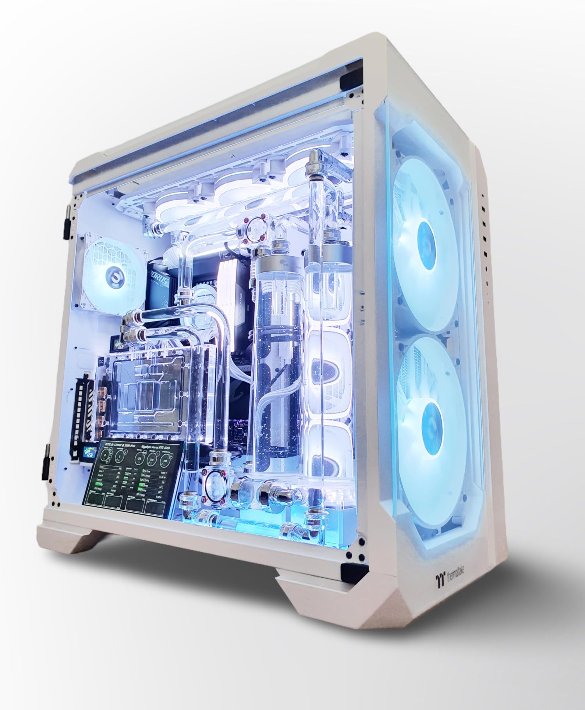 High End Custom Watercooled Gaming PC - Intel Core i9 14900KS 6.20GHz - GeForce RTX 4090 DDR6X 24GB - DDR5 6000MHz 64GB - PCIe4.0 M.2 NVME 2TB - Dual Cooling - White - VXF-20W