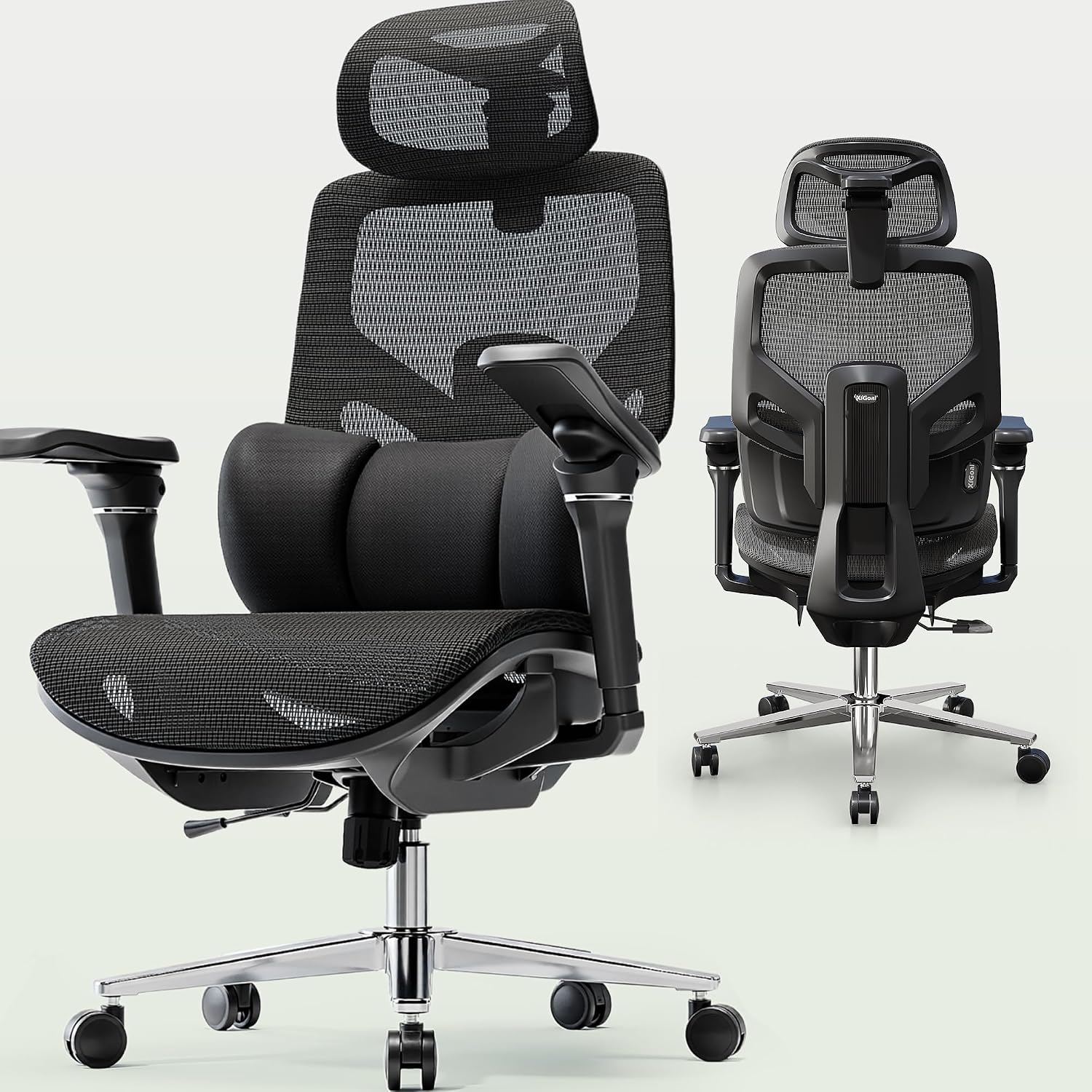 S9 Ergonomic Office Chair 3-Zone Lumbar Support for Back Pain Relief