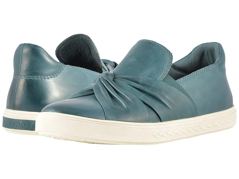 

Rockport Cobb Hill Collection Cobb Hill Willa Bow Slip-On (Teal Leather) Women's Shoes