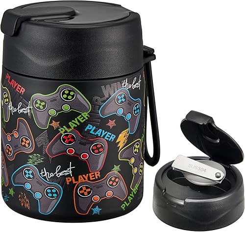 Miniatura 8 de Termo de sopa de 17 onzas para niños de comida caliente, tarro de comida aislado con cuchara, recipiente térmico de almuerzo para alimentos