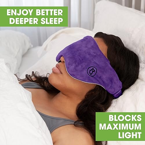 Miniatura 8 de BARMY Máscara de sueño con peso para mujeres y hombres 08 lb13 onzas 5 colores máscara de ojos con peso para dormir cubierta de ojos bloquea la luz