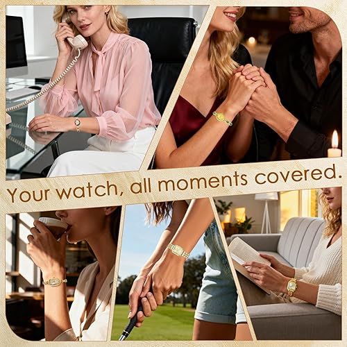 Miniatura 6 de Vinatge - Tarro de reloj misterioso, paquete de 6 pulseras sorpresa doradas, tarro de joyería misteriosa con corazón ovalado redondo o esferas