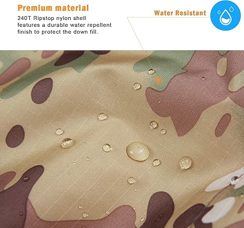 Miniatura 7 de Akmax.cn - Saco de dormir militar con plumón para clima frío