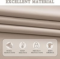 Vista 3 de DONREN 2 paneles de cortinas opacas para ventanas pequeñas, cortinas de gabinete para cocina con bolsillo para barra