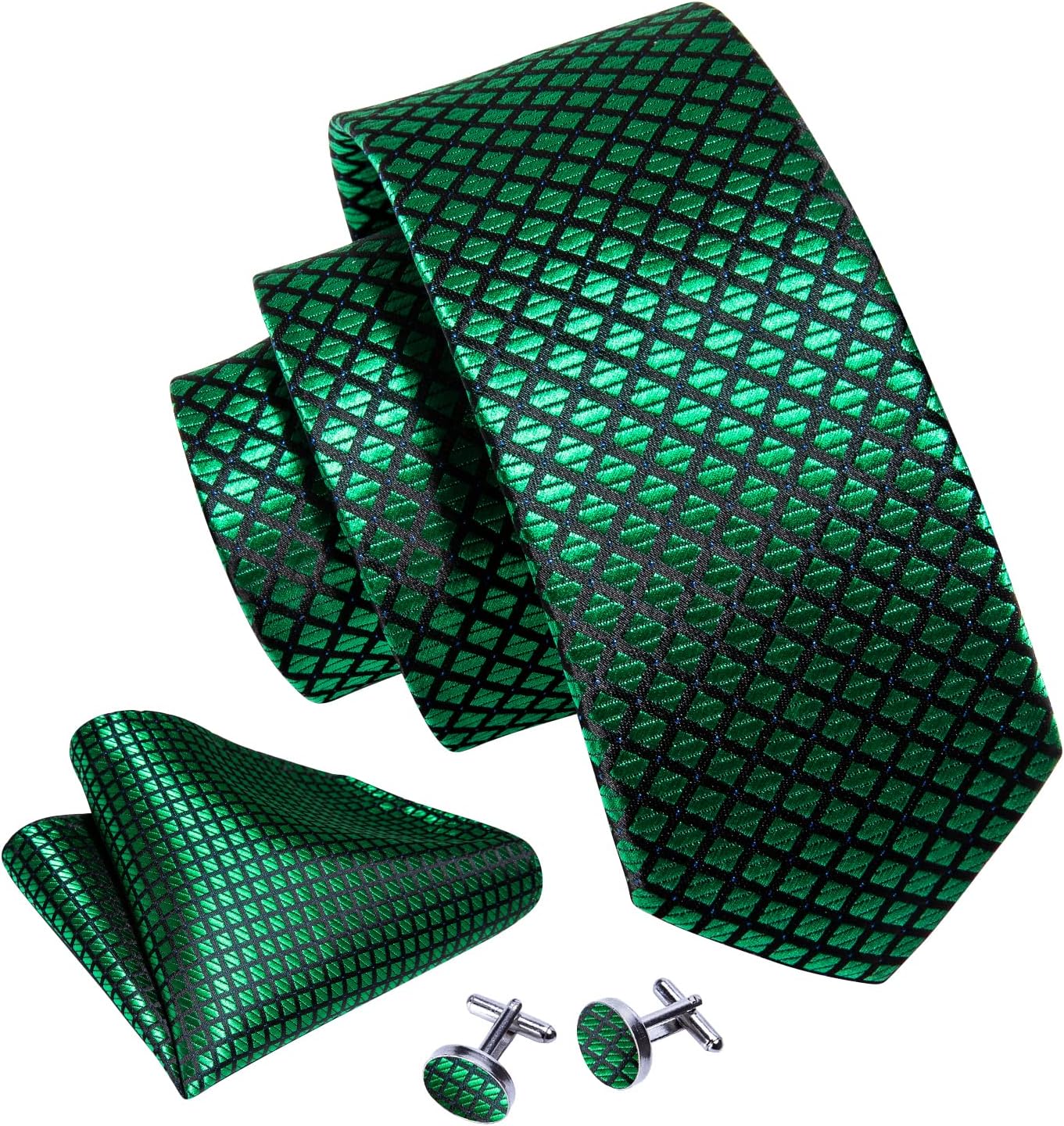 Barry.Wang 2 PACK Ties for Father and Son Fashion Children Tie Men Necktie Jacquard Handkerchief - Image 4