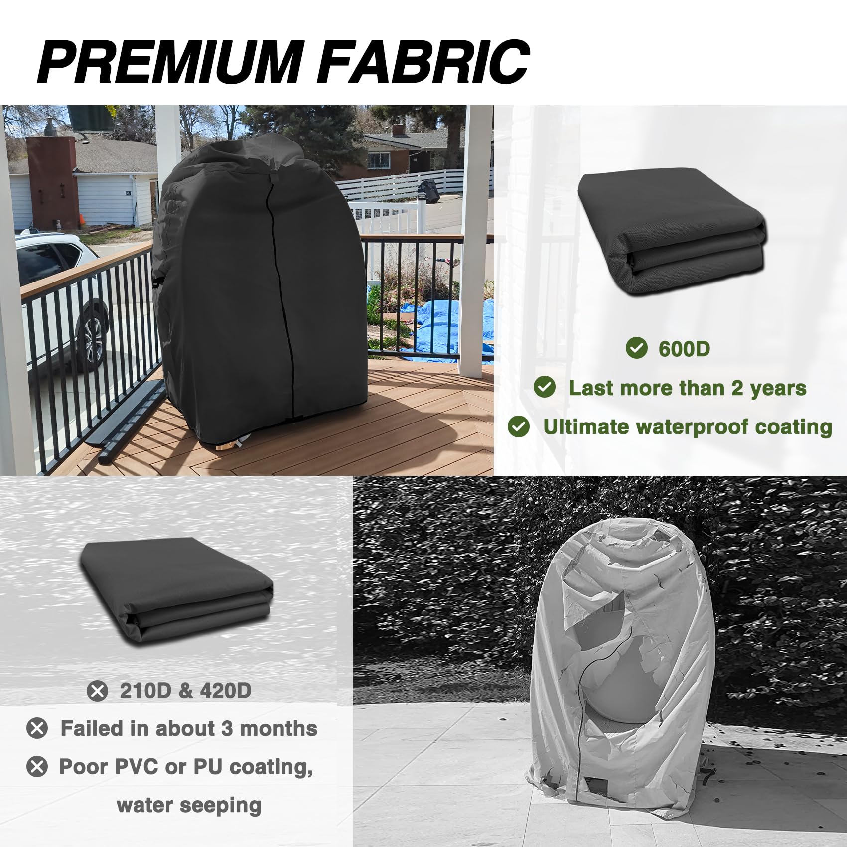 Porch Shield Coprisedia impilabili da patio, impermeabili, per