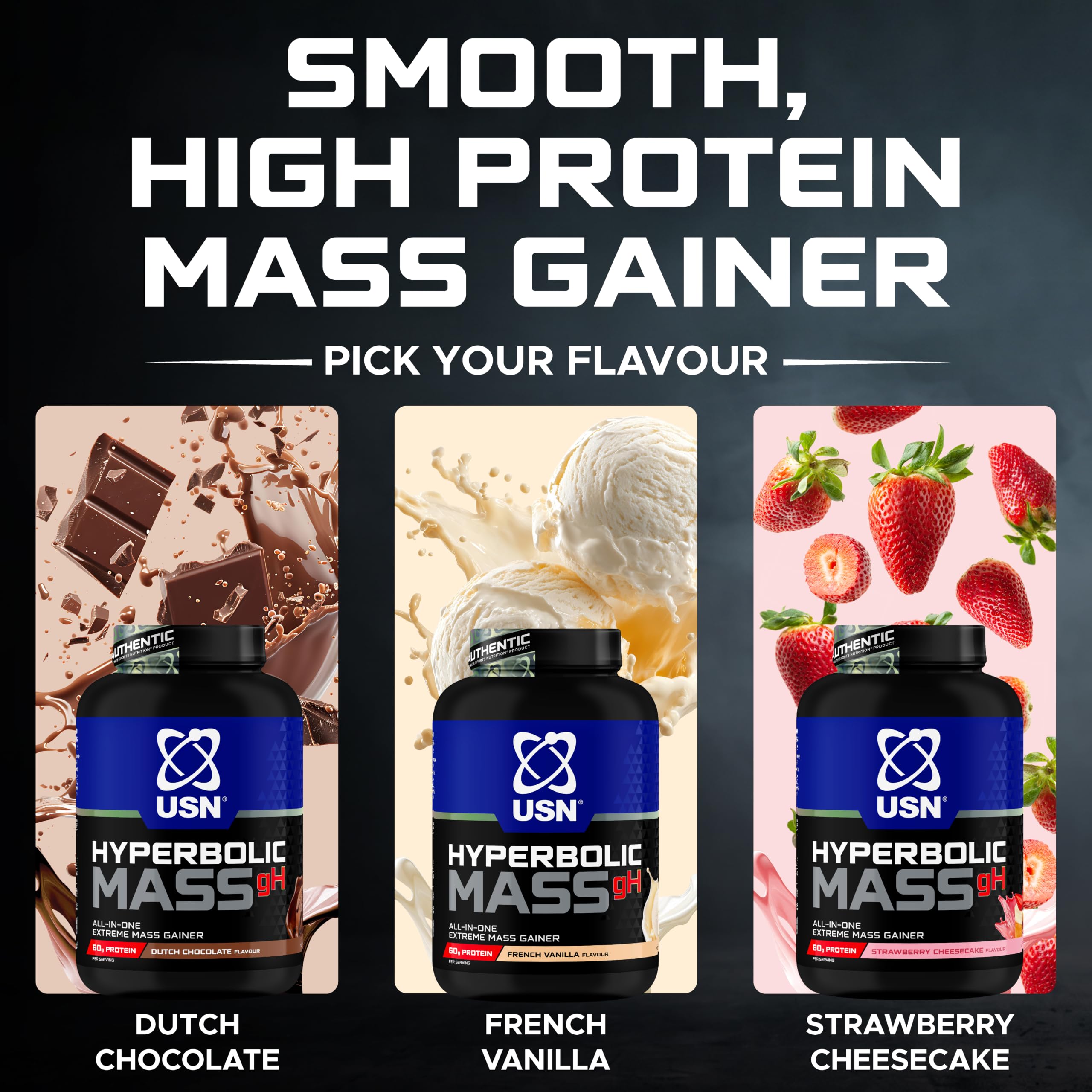 USN Hyperbolic Mass (2000g) Gâteau au fromage aux fraises