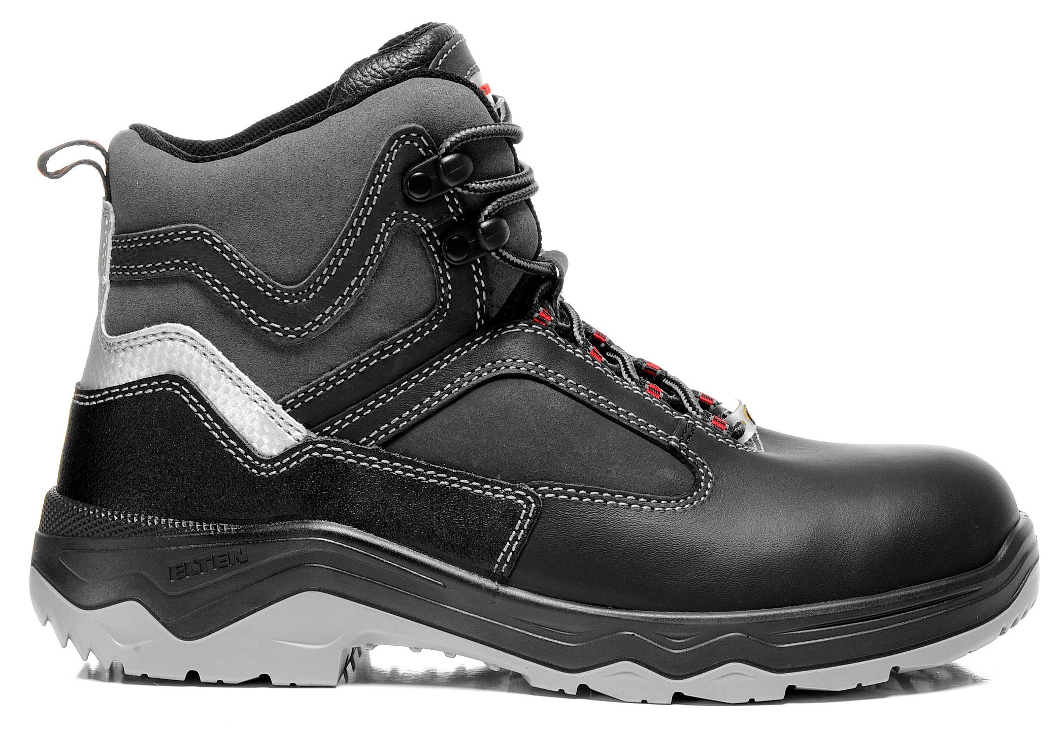 ELTEN Zapatos de seguridad LEX ESD S3, caballero, cuero/textil, puntera de acero, ligero, clásico, negro, tamaño: 51