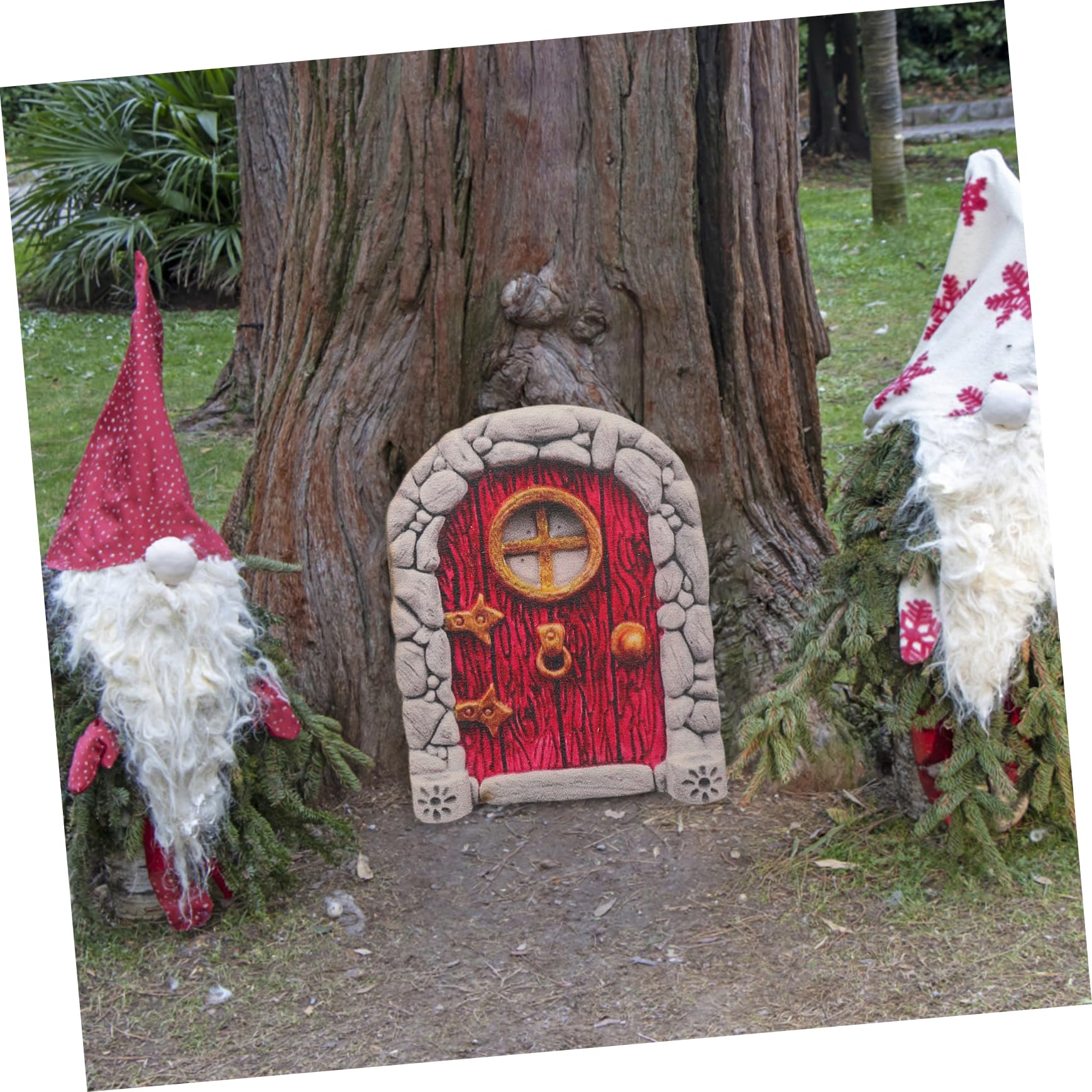 YARNOW 3kawałki Drewniane Drzwi Elfickie Do Ogrodu Miniaturowych Drzwi Do Dekoracji Diy Elfów Miniaturowego Krajobrazu i Ogrodu