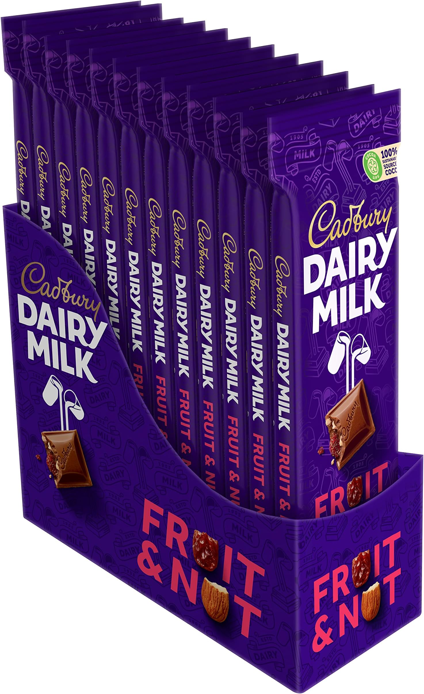 CadburyDairy Milk Fruit & Nut Chocolate 12x100g