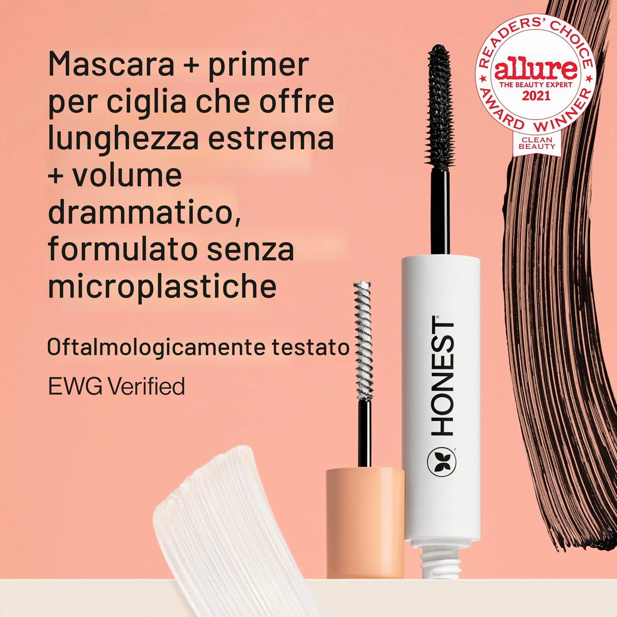 Honest Beauty Extreme Length Mascara Plus Lash Primer, 0.27 Fluid Ounce