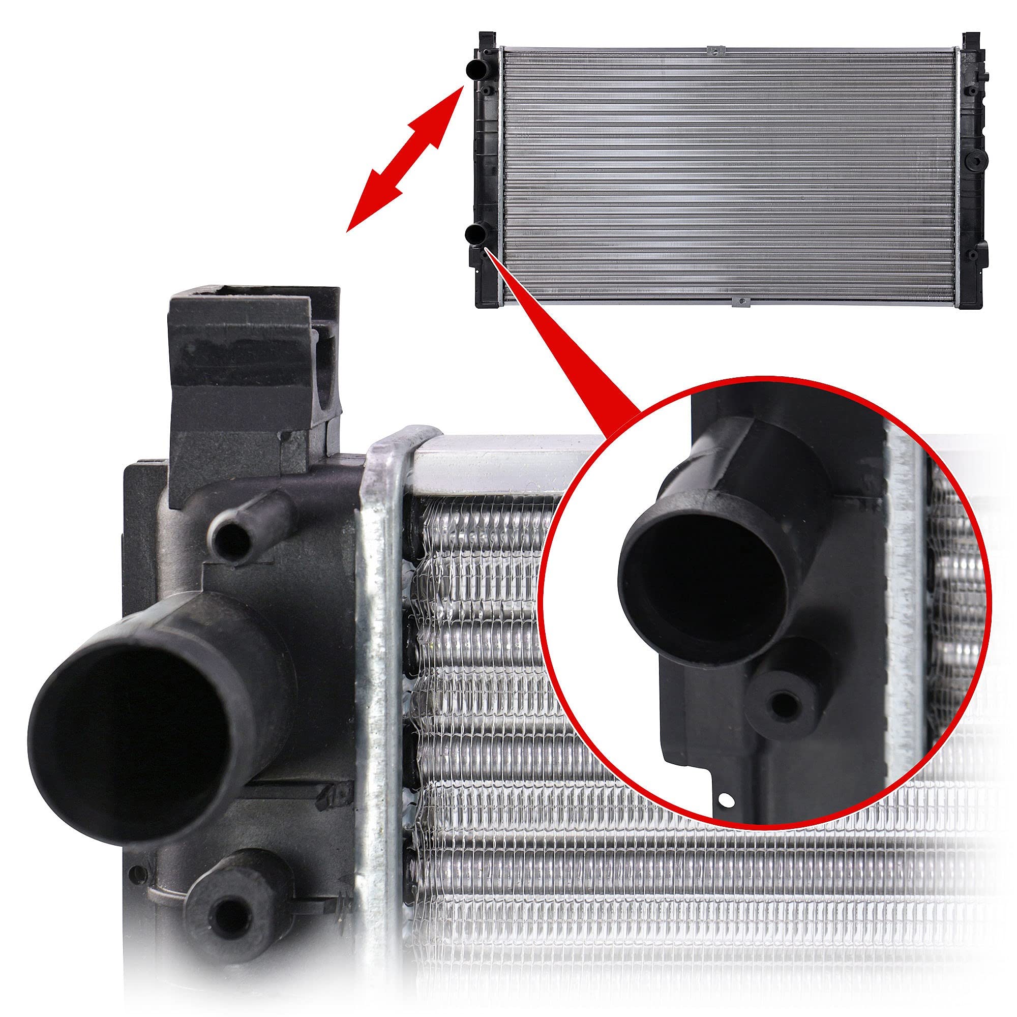 1x Motorkühler Wasserkühler für PKW ohne Ölkühler