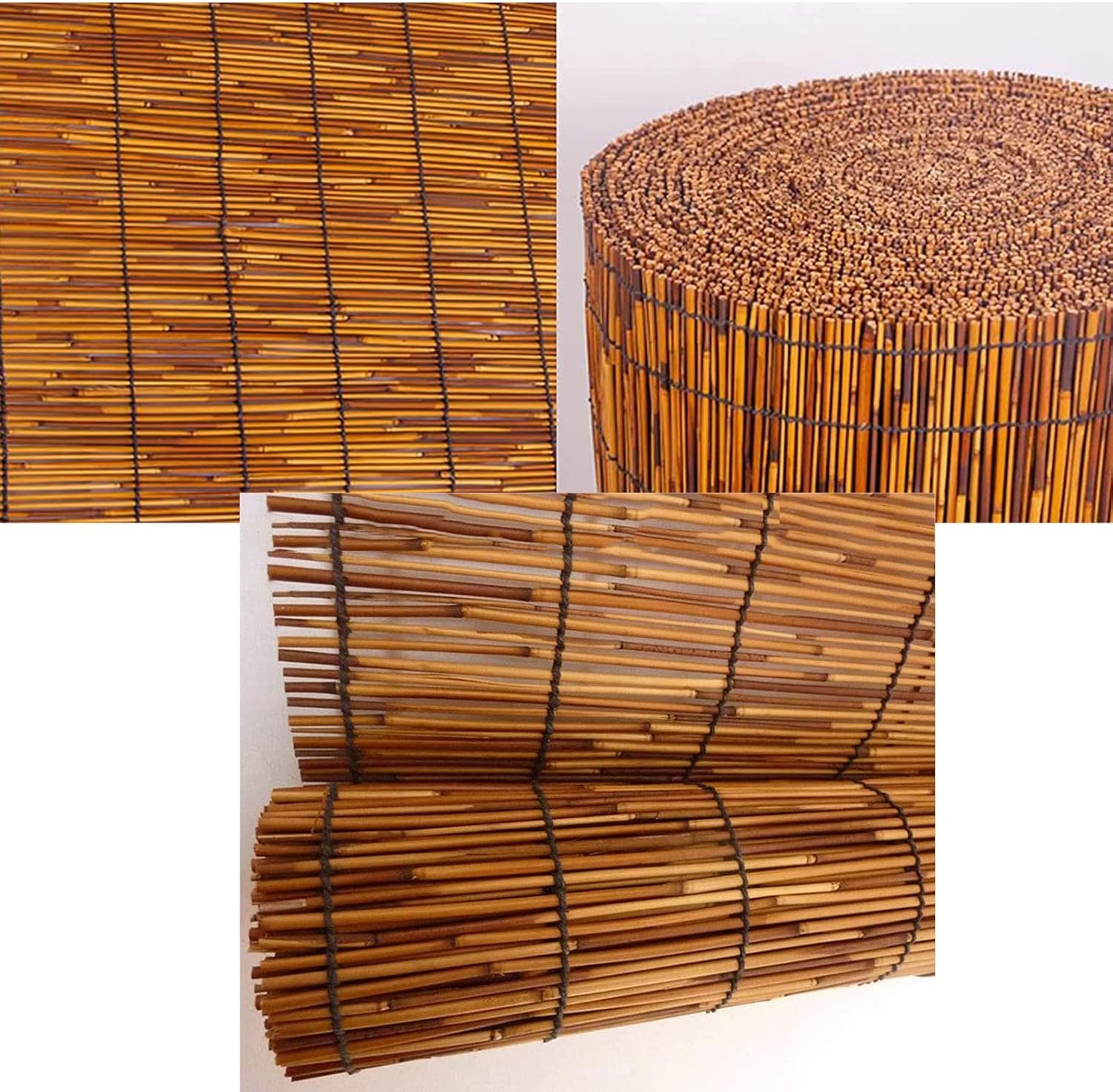 屋外竹ローラーシャッターアウトドアブラインド 竹ローラーシェード、ナチュラルリードカーテン、手織りライトフィルタリング(W:140