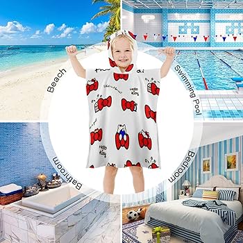 Amazon｜ハローキティ キッズ バスローブ 子供用 着るタオル