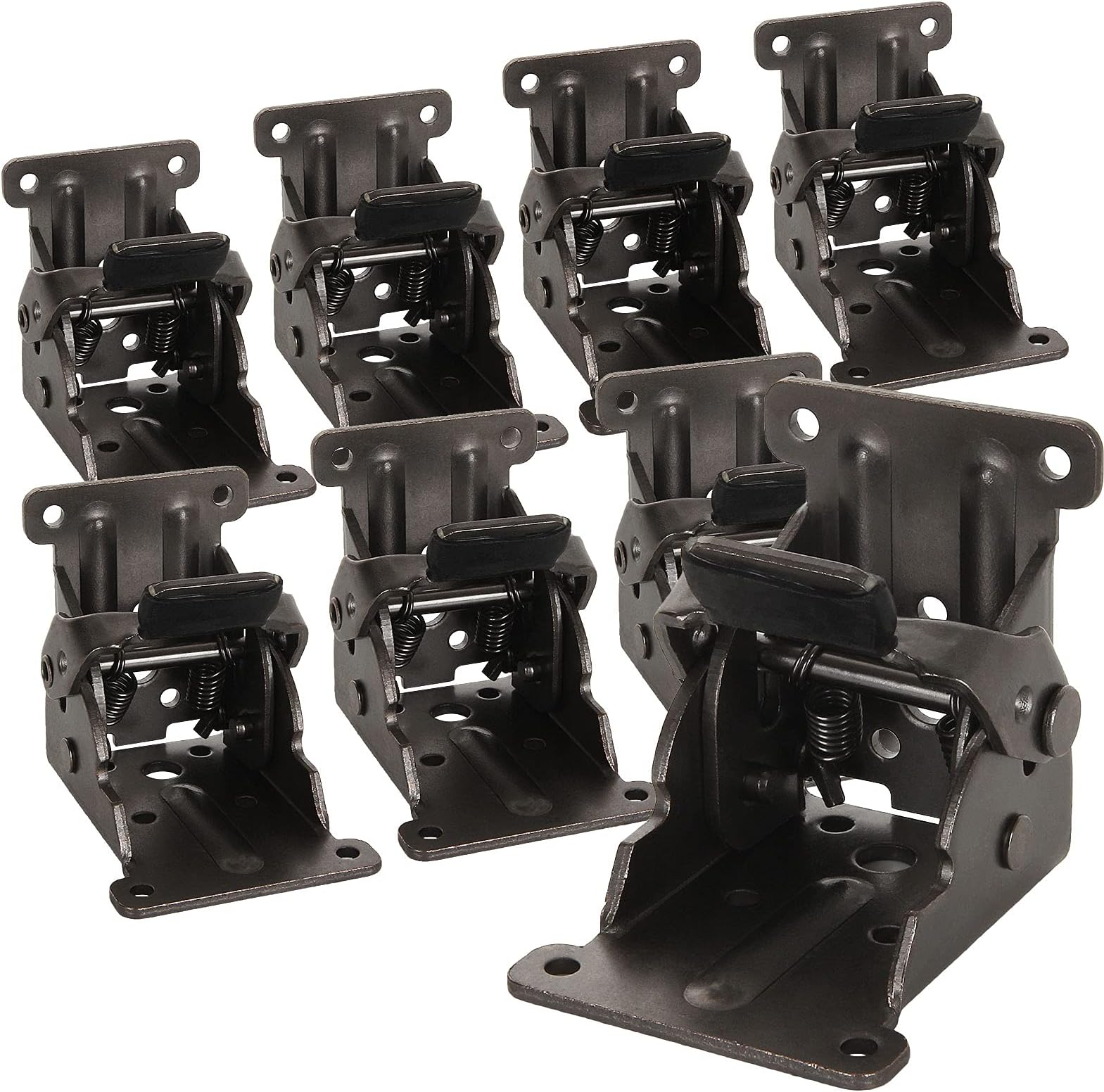 8 Pack Table Leg Folding Brackets Lock Extension Support Bracket Foldable Self Lock Hinges for Table Legs, Bed Leg, Workbench