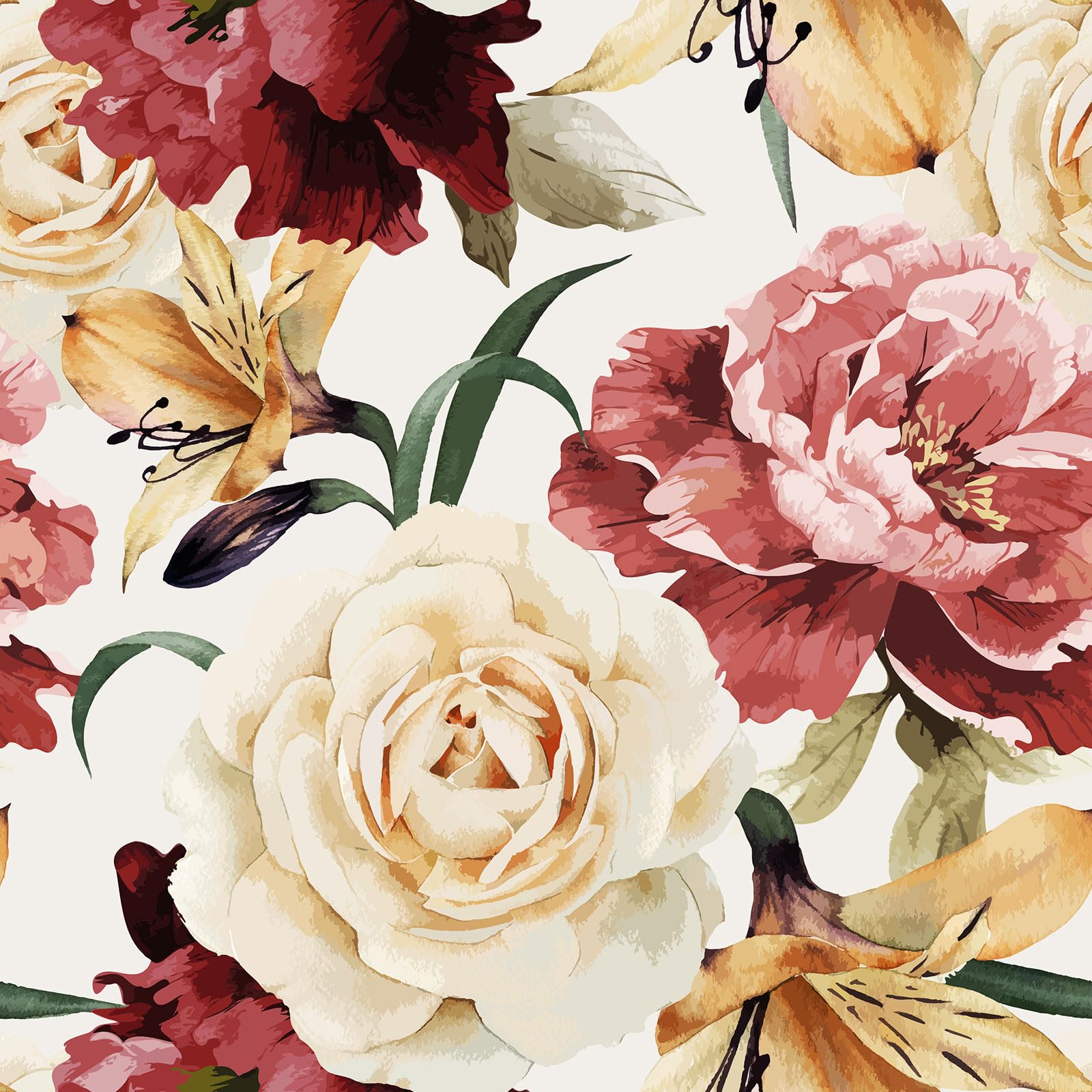 Lumalea Crédence/Adesivo da cucina – Fiori 3617680307588 – Adesivo + protezione opaca, 90 x 90 cm
