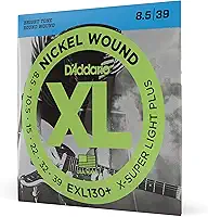 Encordoamento Para Guitarra .008-.038 Com Corda Extra Tensão Balanceada D'Addario XL Nickel Wound EXL130+