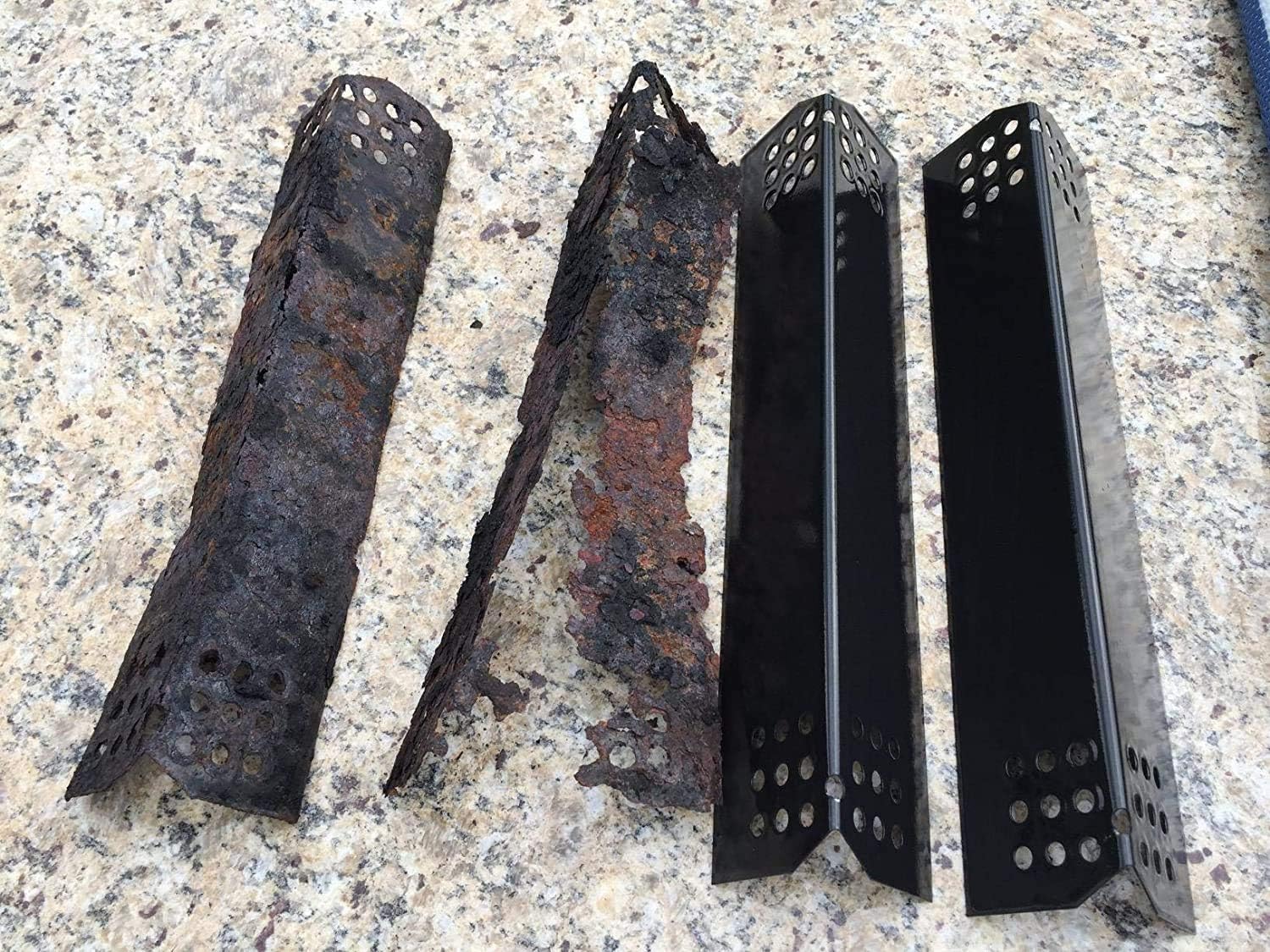 Replacement Parts for Nexgrill 720-0896B 720-0896C 720-0882A Grills, 6 Pack Stainless Steel Burner Tubes, Heat Plate Shields Flame Tamers Replacement for Nexgrill 720-0896, 720-0896C Gas Grills