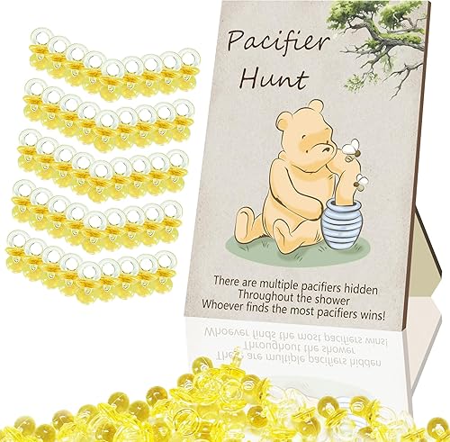 Winnie Baby Shower Games the Pooh Snow Parade Juego de caza Chupete Juegos de Baby Shower Juegos Clásicos Winnie Decoración Juegos de Cumpleaños