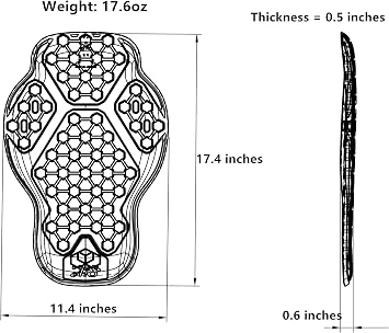 Surlim Back Protector CE Insert Armor Motorcycle Jacket Replacement Pads