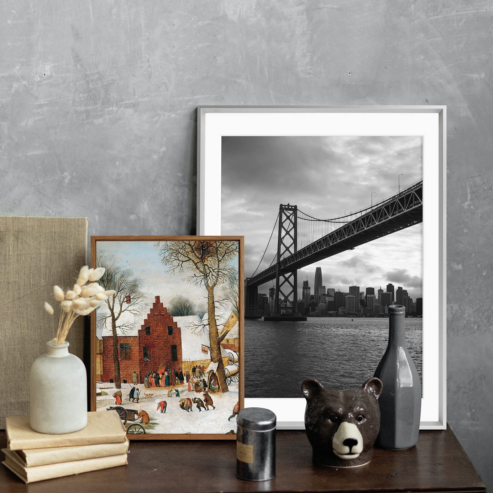 FOLKOR Floating Frame for 5x7 Inch Canvas Painting with 0.6-0.8� Deep, 3 Pack Floater Frame for Canvas Prints, Art frame for Wall Prints Diamond Painting Paint by Numbers (Dark Brown)