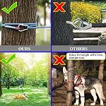 Dog Tie Out Cable for Camping, 50/75/100/150ft Dog Runner Cable with 4ft Bungee Binding, Dog Lead Line Holds up to 300 lbs for Yard and Park